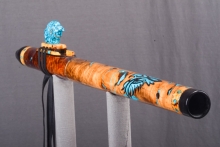 Tasmanian Blackwood Burl Native American Flute, Minor, Low E-4, #4L4L (8)
